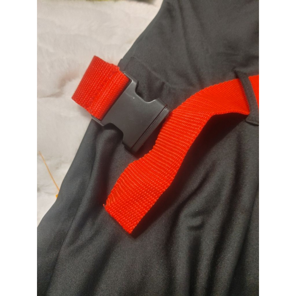 Forplay Women's L-XL Black Firefighter Hose Handler Costume with Red Belt - Picture 11 of 11